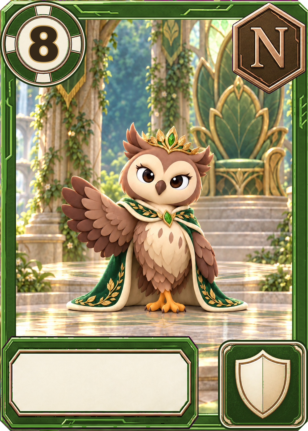 フクロウのカード画像